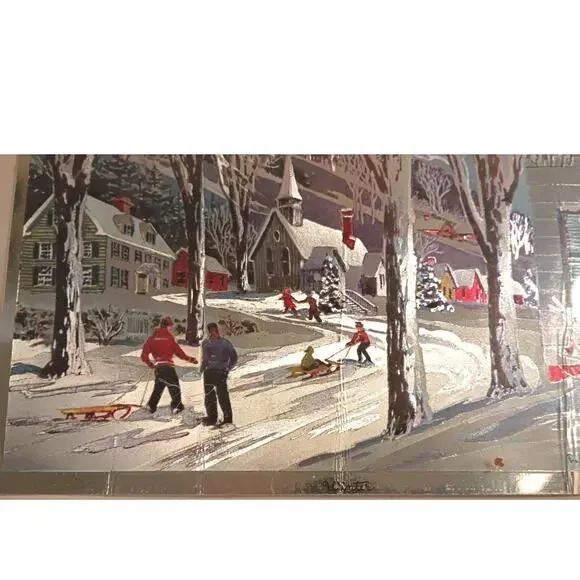 The‎ Seasons: Four Framed Phil Austin Foil Prints 50’s-60’s VTG ART Signed USA - Picture 12 of 14